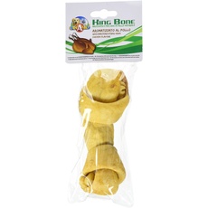 Croci King Bone – geknotete Hühnerknochen, Kau-Belohnungssnack für Hunde aus natürlichem Rindsleder, Zahnstäbchen zur Zahnreinigung, 15 cm – 60 g