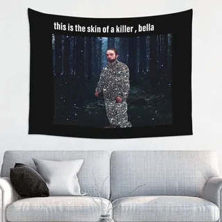 Wealth This is the skin of a killer bella-shirt, with high resolution tapestry aesthetic tapisserries one size funny meme tapisries Wall Hanging art poster for living room