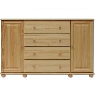 Kommode Anrichte Sideboard Schrank Echtholz Neu JVmoebel - Beige
