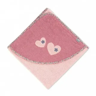 Sterntaler Kapuzenbadetuch Maus Mabel, Alter: ab 0 Monate, 100 x 100 cm, Zartrosa