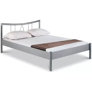 Metallbett Hanna – 100 x 220 cm / silbergrau