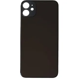 Smartex® Rückseite Glas Akkudeckel Ersatz kompatibel mit iPhone 11 | Rückglas KEIN Logo (Schwarz)
