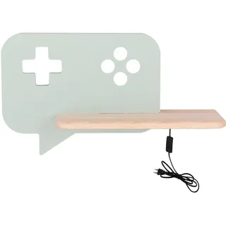 Kinderwandleuchte , Mintgrün , Holz, Metall, Holzwerkstoff , Eiche , 12x20x36 cm , RoHS, Europäischer Sicherheitsstandard , Schnurschalter, einfach zu transportieren , Lampen & Leuchten, Innenbeleuchtung, Kinderzimmerlampen, Kinderwandleuchten