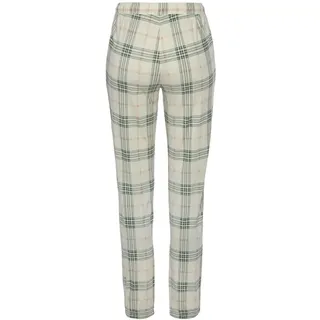 VIVANCE DREAMS Pyjamahose Damen creme-grün-kariert Gr.32/34