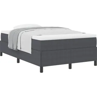 vidaXL Boxspringbett Dunkelgrau 120 x 200 cm Cordstoff