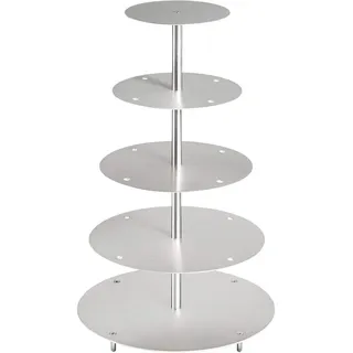 edelstahlheini Aluminium Tortenständer Rund Tortenetagere Hochzeit 5 Etagen (5 Stöckig (Ø 20 25 30 35 40cm))