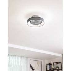 Bild von LED-Deckenventilator Mace, grau, leise, Ø 47 cm