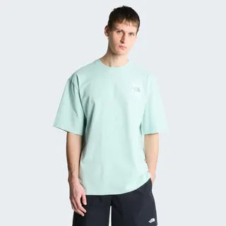 T-Shirt THE NORTH FACE "M SUN OVERSIZE SHORT SLEEVE TEE-GRAPHIC", Herren, Gr. L, opal frost, Obermaterial: 100% Baumwolle, normal, Rundhals, Shirts T-Shirt, sportlicher Stil, Kurzarm, für sportliche Aktivitäten und Freizeit