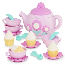 PLAY Circle – Musikalisches Teeservice Set – Teeparty Teetassen, Cupcakes und Teekanne mit Melodien und Geräuschen für Kinder ab 3 Jahren (17 Teile)
