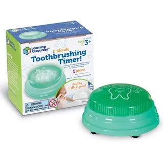 Learning Resources Zahnputz-Timer für Kinder – 2-Minuten Timer mit Licht & Klang – Lernspiel für tägliche Zahnpflege – Geschenkidee ab 3 Jahren – Für Bad & Reise