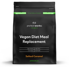 Protein Works Vegan Diät Mahlzeitenersatz | Salted Caramel | 100% pflanzlich | Erschwinglich, gesund und schnell | Mahlzeitersatz-Shake | 1kg