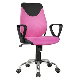 AMSTYLE Kinderdrehstuhl, SPM1.355 Stoff rosa, Gestell silber