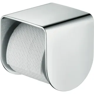 hansgrohe AXOR UNIVERSAL Accessories Toilettenpapierhalter, softsquare, mit Ablage, 42436990, Farbe: Polished Gold Optic