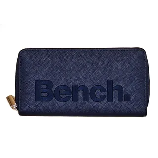 Noey & Lou Bench Damen Geldbörse XXL Portemonnaie Große Brieftasche Reißverschluss Clutch Münzörse (Blau)