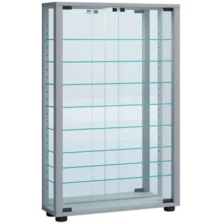 VCM Vitrine Lumo 59 x 91,3 x 18 cm Silber