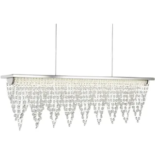 Drape Zeitgenössischer Kronleuchter Stahl Chrom Transparentes Glas Led 21W 4000K - Silber