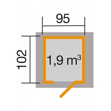 Bild von Gartenhaus 367 1,02 x 0,95 m natur