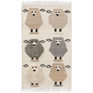 benuta Kinderteppich Shawn Cream 160x230 cm , Creme , Textil , Rechteckig , 160x230 cm , pflegeleicht , Teppiche und Böden, Teppiche, Kinderteppiche