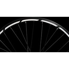 Reflektoren-Aufkleber fürs Fahrrad - 40 Streifen im Set - optimal für 27,5 28 und 29 Zoll Felgen – Farbe schwarz (weiß reflektierend) – hochwertige Sticker aus robuster 3M Qualitäts-Reflexfolie