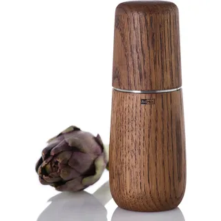 AdHoc MP713 Salzmühle oder Pfeffermühle Yono 18cm, Edelstahl | Eiche dunkel