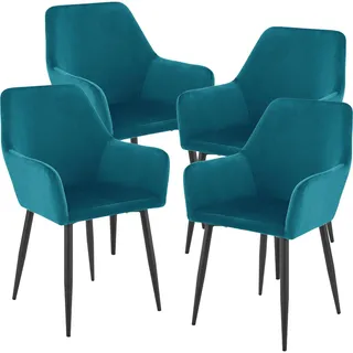 [en.casa] En.Casa, Stühle, Esszimmerstuhl ’Hollola’ 4er Set Türkis