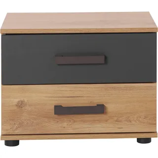 WIMEX Nachtschrank »Malmoe, Nachttisch 52x38x40cm, 2 Schubladen« einzeln oder im praktischen 2er Set, rusikaler look, Industrial Design