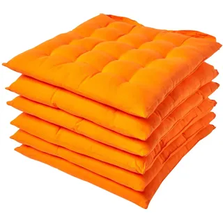 Homescapes Stuhlkissen 40 x 40 cm Orange