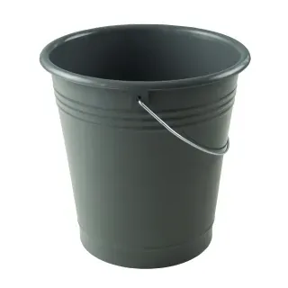 Gies ecoline Stabilo Eimer, 10 Liter, Haushaltseimer aus Kunststoff, Farbe: grau