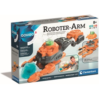 CLEMENTONI Galileo Robotics – Roboter-Arm, Robotik für kleine Ingenieure, Mechanik & Technik, Spielzeug für Kinder ab 8 Jahren, 59328