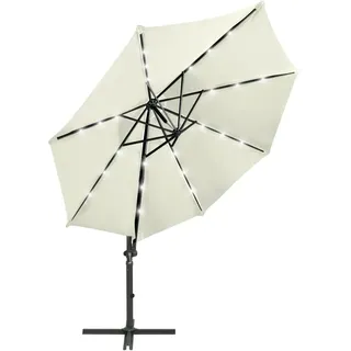 vidaXL Ampelschirm Ø 300 cm Sandfarben