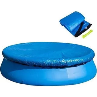 366cm Runde Poolabdeckung Schwimmbad Blau Winddicht Staubdicht - Blau