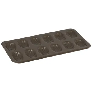 Gobel | Backblech 12 Madeleines | Backform Antihaftbeschichtet | Französische Biskuitkuchen | 39,5x22,5x1,6 cm | Größe des Abdrucks : 8x5 cm | Made in France