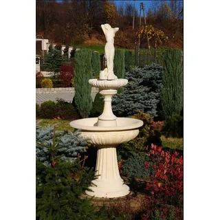 Springbrunnen Garten Teich Brunnen  Steinbrunnen Gartenbrunnen Fontaine Stein - Weiß