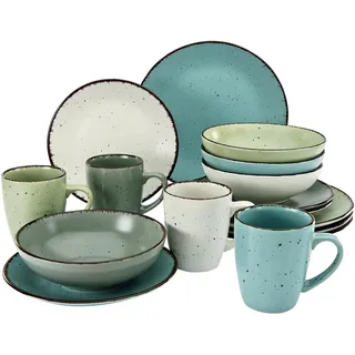 CreaTable Geschirrset Kombiservice 16-tlg. mehrfarbig