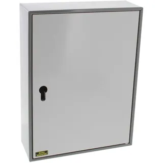 Burg Wächter Burg-Wächter Schlüsselschrank zur Wandmontage, vorgerichtet für Profil-Halbzylinder (Normallänge), ohne Zylinder, 74 Haken, Türanschlag rechts, Stahlblech, 6700/74 R V-PZ, Dunkelgrau/Hellgrau