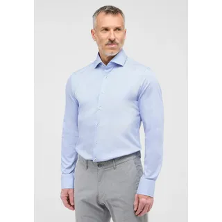 Eterna Langarmhemd »SLIM FIT« NON IRON (bügelfrei), blau