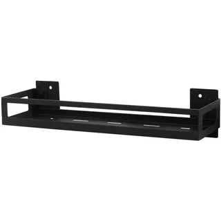 8x Metall-Wandregal schwarz 40x12,5cm Küchenregal Hängeregal Badablage regal