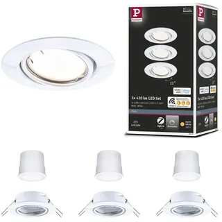 Paulmann LED-Einbauleuchte Basisset Smart Home Zigbee Coin Rund 90 mm 430lm