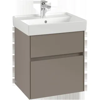 Villeroy & Boch Collaro Waschbeckenunterschrank, 2 Auszüge, Waschbecken mittig, 510x546x414mm, C00700AH, Farbe: Front/Korpus: Wine Red, Griff: Volcano Black