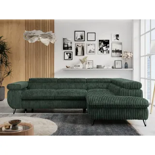 MKS Meble MKS Ecksofa Grün, 3-Sitzer, L-Form,L-Form, 273x208 cm, Oeko-Tex®, Wohnzimmer, Sofas &amp; Couches, Wohnlandschaften, Ecksofas