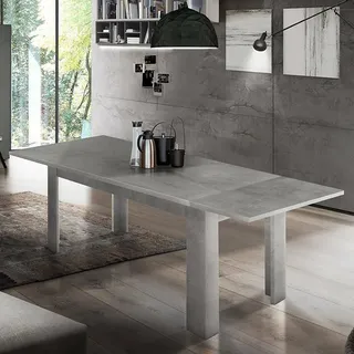 Dmora - Ausziehbarer Tisch Natan, Ausziehbare Konsole für bis zu 12 Sitzplätze, Ausziehbare Konsole 100 % Made in Italy, 160/210 x 90 x 75 cm, Grau