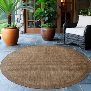 Ayyildiz GIZA Outdoor-Teppich 160 x 160 cm Braun