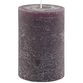 Chic Antique Macon rustikale Stumpenkerze Kerze Antik Altarkerzen 100% Paraffin lange Brenndauer, H15/D10 cm Pflaume