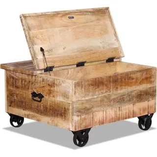 vidaXL Couchtisch Raues Mangoholz 70x70x40 cm