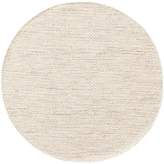benuta Pure Wollteppich Rocco Cream ø 200 cm rund , Creme , Textil , Uni , Rund , 200x200 cm , Care & Fair, Handmade in India , pflegeleicht , Teppiche und Böden, Teppiche, Schafwollteppiche
