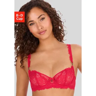 LASCANA Balconette-BH »Samara« mit edlen Schmuckaccessoires und hübschem Bänder-Detail, sexy Dessous, rot