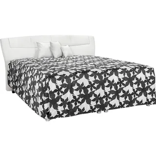 Esposa Polsterbett , Schwarz, Weiß , Textil , Blume , H2 , Höhe ca. 16 cm , 200x220 cm , Über- und Sondergrößen erhältlich, Bezug abnehmbar/waschbar, Ober- und Unterseite versteppt, wendbar, atmungsaktiv,Über- und Sondergrößen erhältlich, Bettkasten, Lattenrost, Matratze, gepolstertes Kopfteil, Kaltschaummatratze, Stoffauswahl, in verschiedenen Größen erhältlich,Federholzleisten verleimt, Federleisten mit Duokappen, mit Motorverstellung erhältlich, verstellbar , Schlafzimmer, Betten, Polsterbetten