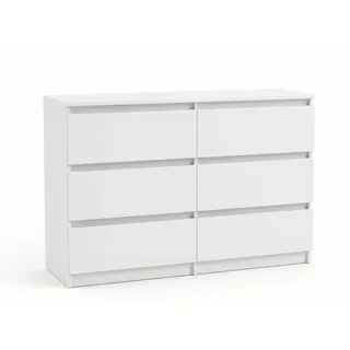 home collective Sideboard 120 x 77 x 40 cm Weiß