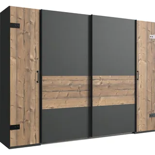 WIMEX Kleiderschrank Stockholm 270 x 210 x 65 cm Braun/Grau