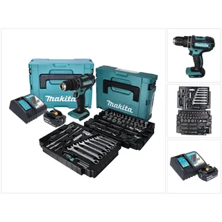 DHP482RF1J inkl. 1 x 3,0 Ah + Ladegerät + Makpac + 120 tlg. Zubehörset